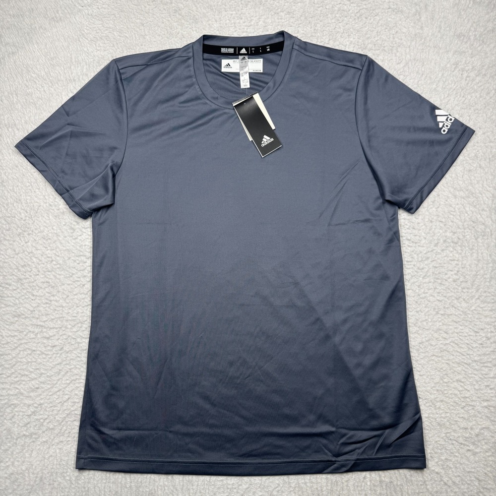 NWT Adidas ClimaTech Aeroready Short Sleeve Athletic‎ T-Shirt Gray Men's Size L